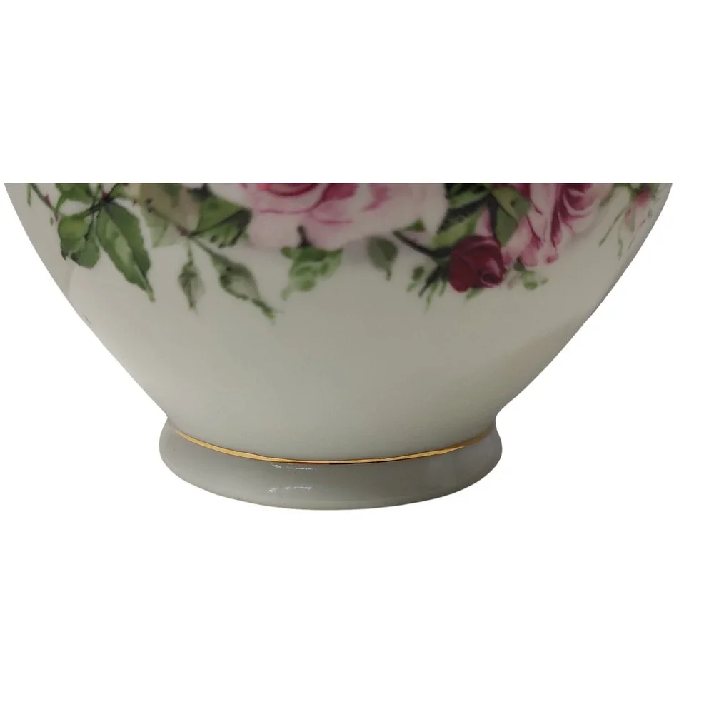 Formalities by Baum Bros Vase Reticulated Rose 1980s Vintage‎ 9.5 Inches